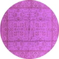 thumbnail image 1 of Ahgly Company Indoor Round Oriental Purple Industrial Area Rugs, 3' Round, 1 of 4