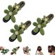 thumbnail image 1 of Pinzas rectas con forma de pico de pato y flores retro, horquilla y pinza recta con forma de pico de pato y flores retro, pinzas para el pelo elegantes con forma de pico de pato, planas y de sujeción, 1 of 8