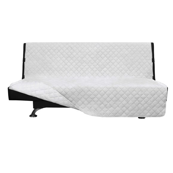 Easy-Going Housse de Futon, Housse de Sofa Réversible, Housse de Futon Sans Accoudoirs, Protège-Meubles, Housse de Canapé, Résistant à l'Eau, Animaux de Compagnie, Enfants, Chien, Chat (Futon, Blanc/blanc)