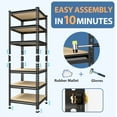 thumbnail image 5 of Prilinex 6 Tier Storage Shelves Garage Shelving 16"W X 16"D X 72"H Heavy Duty Metal Shelving Loads 2400LBS Adjustable Shelving Unit for Kitchen Pantry Closet Corner Small Space, 2 Pack, 5 of 7
