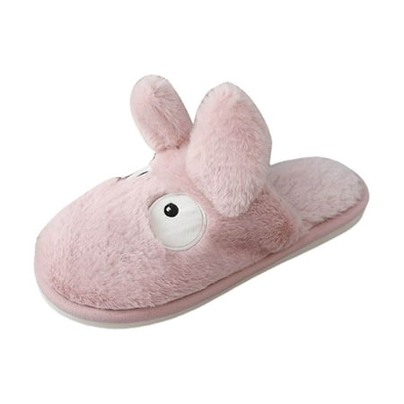 

BESTHUA Winter Home Fuzzy Slippers Cute Animal Warm House Couple Slippers