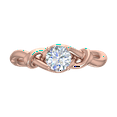thumbnail image 3 of 1/2 Carat Prong Set Diamond Engagement Ring Band in 14K  Rose Gold (Ring Size 9), 3 of 5