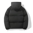 thumbnail image 4 of adviicd Unisex Couple's Thick Warm Hooded Puffer Coat, Loose Fit Thermal Insulated Winter Jacket Fuzzy Puffer Coat (Black, M), 4 of 5