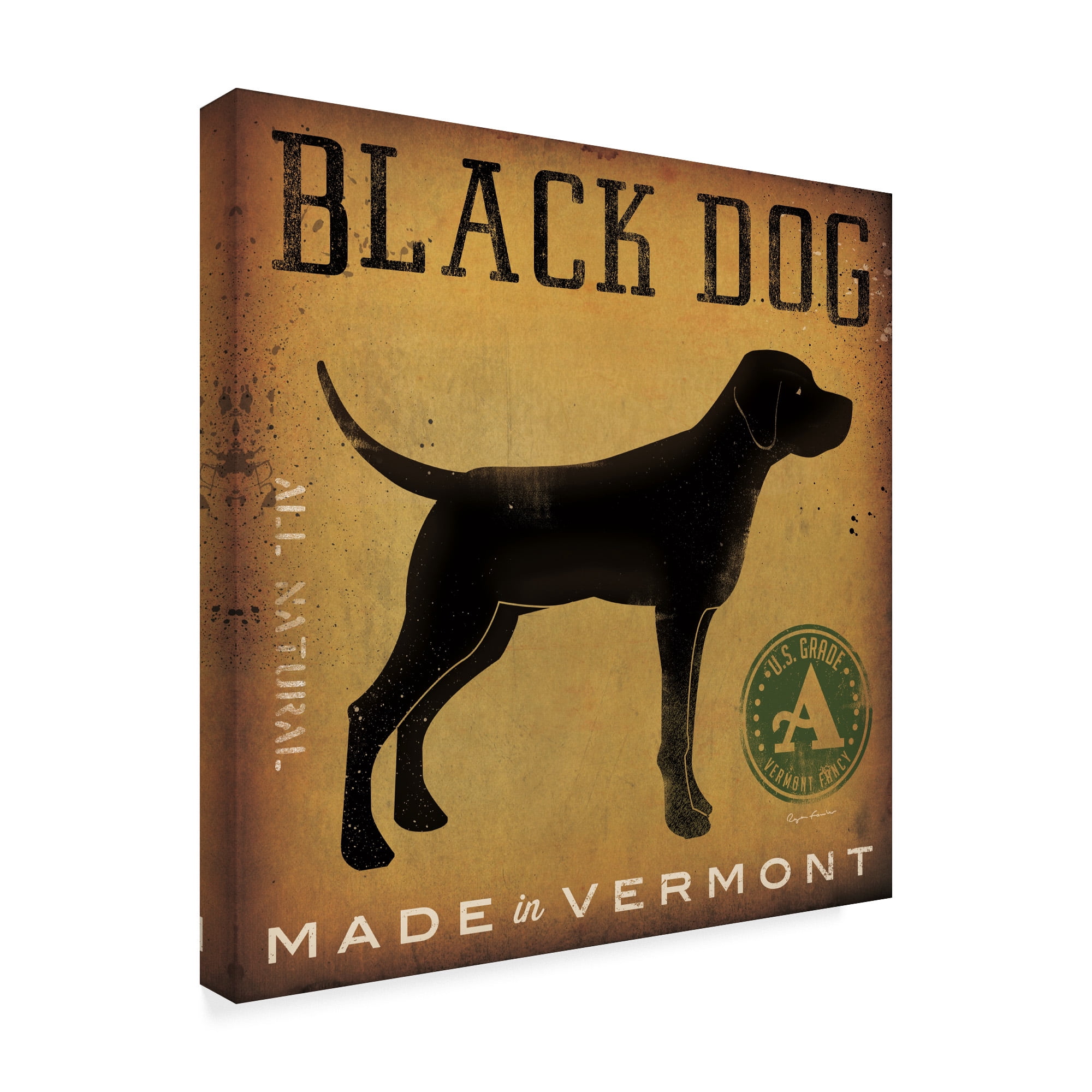 Trademark Fine Art 'Black Dog at Show v2' Canvas Art by Ryan Fowler