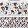 thumbnail image 2 of Soimoi White Cotton Poplin Fabric Flower Basket & Bicycle Transport Print Fabric by the Yard 42 Inch Wide, 2 of 7