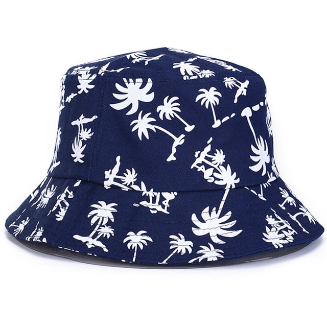 Jumpingount Sombrero de playa de viaje Sombrero de protección solar de primavera y verano Sombrero de cubo para hombres y mujeres Sombreros azul marino