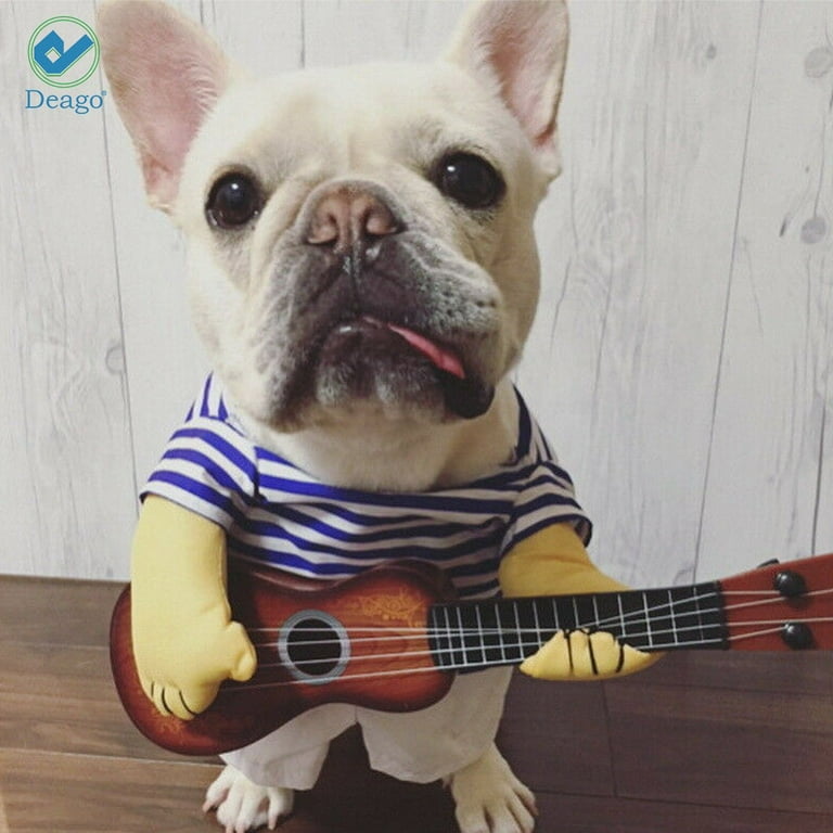Deago Pet Halloween Costume Funny Guitar Dog Costume Dressing Up