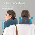 thumbnail image 2 of Eoumupi Adjustable Memory Foam Travel Neck Pillow with Cooling Removable Cover,Blue,1 Count, 2 of 7