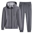 thumbnail image 3 of WINSTAND Conjuntos de ropa deportiva de talla grande para hombre, nueva ropa de primavera y otoño, traje de pantalones con capucha para hombre, sudadera + pantalones deportivos de 2 piezas 8XL, 3 of 5