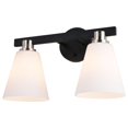 thumbnail image 1 of Vaxcel International W0405 Vermont 2 Light Vanity, Matte Black & Satin Nickel, 1 of 1