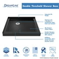 thumbnail image 2 of DreamLine SlimLine 42 in. D x 42 in. W x 2 3/4 in. H Double Threshold Shower Base in Black DLT-1042420-88, 2 of 6