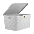 thumbnail image 2 of Caja de Ratán Mediana Plástico C/Tapa 46 cm Blanco Marca La Ardilla La Ardilla Caja MED Blanca, 2 of 4