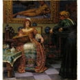 thumbnail image 2 of Kristian Zahrtmann 12x13 Black Ornate Wood Framed Double Matted Museum Art Print Titled: Leonora Kristina and Dina Vijnhofvers (1910), 2 of 5