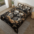 thumbnail image 3 of Lotusprinthandmade Personalized Valentine's Day Skull Couple Bedding Set (Made in Vietnam) (68x88), Romantic Skull-Themed Bedding, 3 of 5
