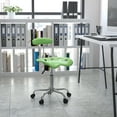 thumbnail image 2 of Flash Furniture Vibrant Spicy Lime and Chrome Swivel Task Office Chair with Tractor Seat, 2 of 13