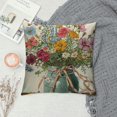 thumbnail image 2 of PRATYUS Summer Wildflower Throw Pillow Covers, Nature Flower in Vase Square Pillowcase Cushion Case for Couch Sofa Home Farmhouse Decor 18x18in, 2 of 5