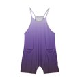 thumbnail image 6 of Jinhomg Fashion Jumpsuits for Girls 2025 Fancy Gradient Color Bib Overalls Lightweight Comfy Spaghetti Straps V-Neck Casual Summer Romper with Pockets Seasonal Sale Purple 5 Years, 6 of 7