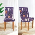 thumbnail image 4 of Chair Cover 2 Pack Removable Dining Chair Protectors Washable Chair Slipcovers Seat for Home Wedding Decor Halloween Elements with Pumpkin Skull, 4 of 6