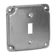 2PC Raco 800C 4 Inch Square Box With 1 Toggle Cover