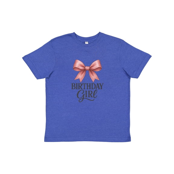 Inktastic Birthday Girl Pink Bow Youth T-Shirt