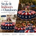 thumbnail image 3 of Patriotic Round Tablecloth for Independence Day Decorations, Polyester Multicolour Table Cover, Waterproof Spill-Resistant, 152 x 152 cm (1 Pc), 3 of 6