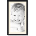 thumbnail image 1 of 14x28 inch  black picture frame with 2 inch single ivory mat, singlemat-frbw26079-14x28-81, 1 of 2