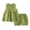 Green, variant on REDARER Baby Girl Dress Set Solid Color Comfortable Double Cotton Girls Cardigan Pajamas Home Wear Two Sets,18-24 Months