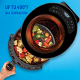 thumbnail image 5 of PowerXL LUMINEX 5.3 QT Radiant Light Air Fryer, Heats to 400°F in 2.4 Seconds, Auto Shut-off, 10 Quick-Touch Presets, Skylight Window, 5 of 7