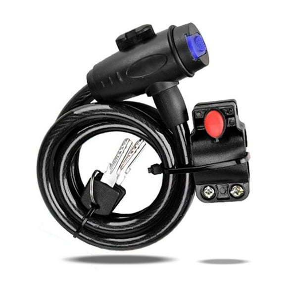 Cerradura de Bicicleta con 2 Llaves, Cerradura de Cable de Bicicleta Profesional de 4 Pies, Cable de Bloqueo de Bicicleta Resistente para un Fuerte Antirrobo, Viene con 1 Soporte de Montaje