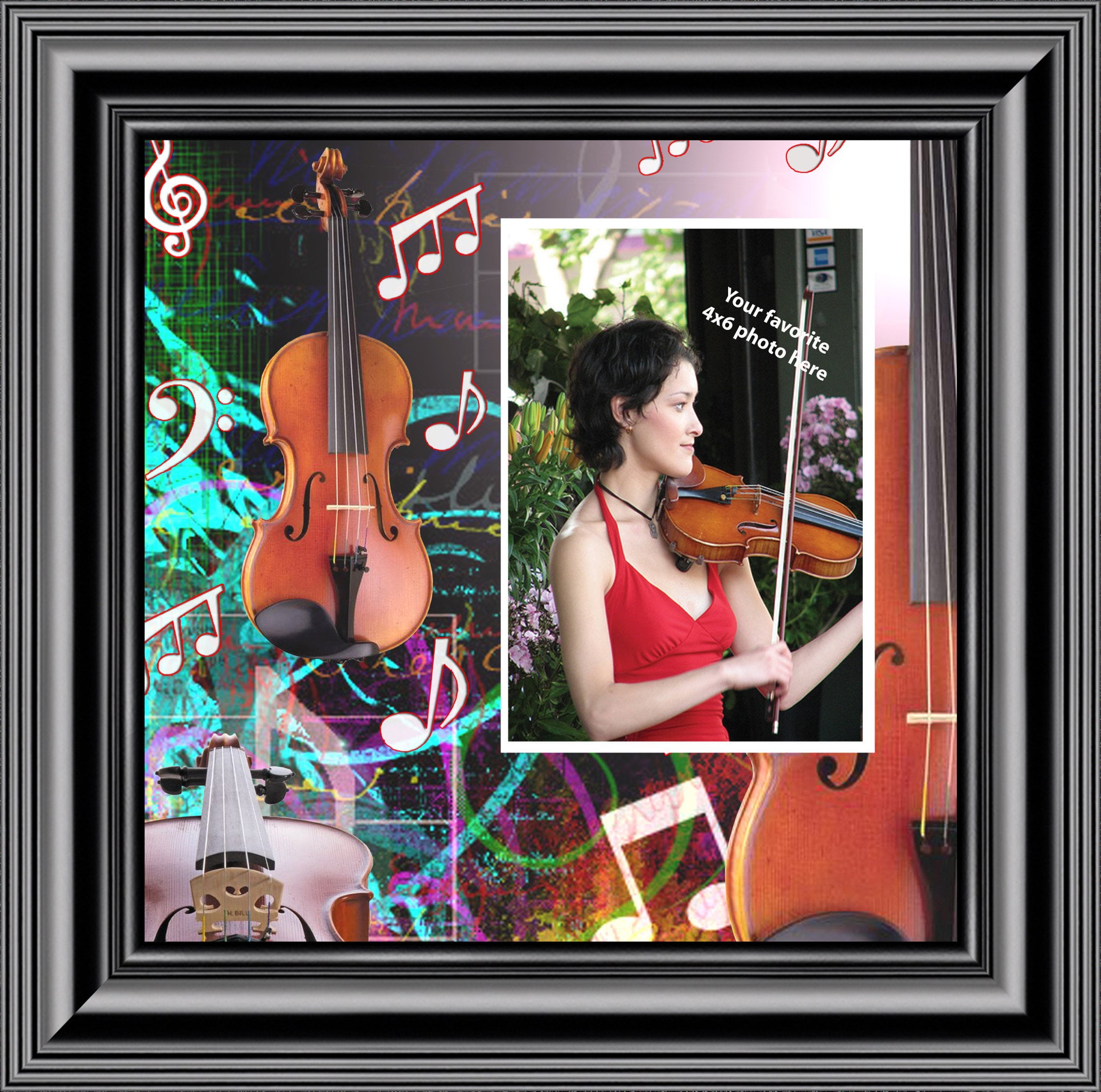 Violin, Concert Band Personalized Picture Frame, 10X10 3518 Walmart