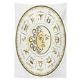 thumbnail image 3 of Ambesonne Astrology Tablecloth Rectangular Table Cover, Horoscope Positions, 52"x70", Yellow Beige, 3 of 4