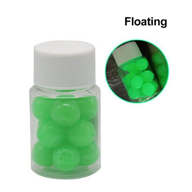 50 Pcs Perles de Pêche Rondes 8mm Bouchon Appâts Leurres Gréement Carpe Matériel Flottant Vert