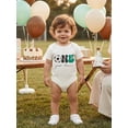 thumbnail image 5 of BemeyourBBs Baby Boy First Birthday Football Outfit 1st Birthday One Years Old Clothes Summer Bubble Romper Soccer Letters Print Short Sleeve Bodysuit Jumpsuit Playsuit, 5 of 9