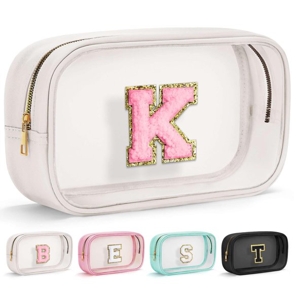 Neceser de viaje transparente YOOLIFE Initial, blanco