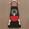 thumbnail image 2 of Harpily Apron Sleeve Women Kitchen Apron With Hand Wipe Pockets For Cooking Baking Wipeable Oil Proof Wreath Rabbit Kitchen Nail Shop Apron, 2 of 4