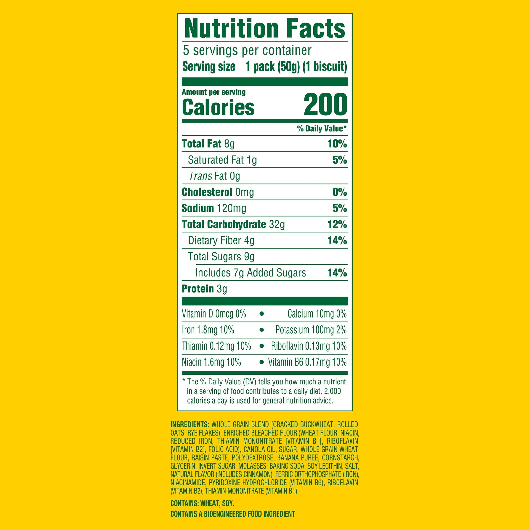 belVita Soft Baked Breakfast Bars, Banana Bread, 5 Packs (1 Biscuit Per Pack)