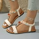 thumbnail image 1 of WILLBEST Sandalias Planas Bohemias Para Mujer, Zapatos De Playa Informales De Verano Con Tiras Elásticas De Diamantes De Imitación, Suela Cómoda Para Caminar Al Aire Libre, Fiestas Y Escuela., 1 of 6
