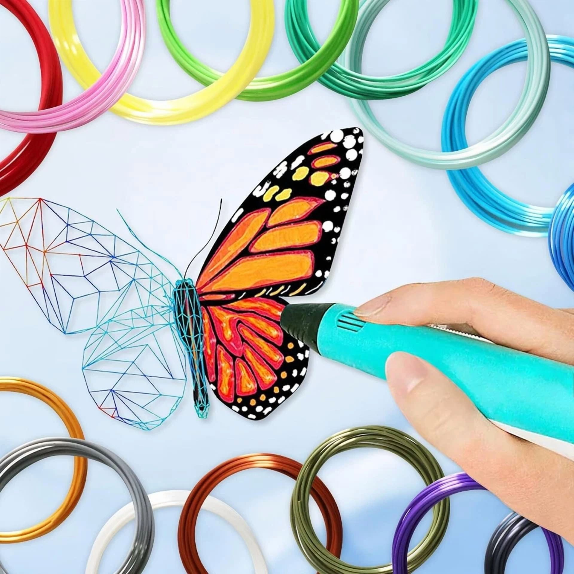 CRESTIN- 16 Colors Silk Shiny Pla Filament Sample Pack Each Color 4 Meter Length Total
