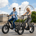 thumbnail image 2 of Helokeep 16" Fat Tire Wheel Step-Thru Folding Electric Bike for Women, 1200W Peak, 30 Miles Range, 25MPH, 48V 10Ah Battery, UL2849 Certified, Black, 2 of 8