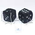 thumbnail image 2 of Pair Black Fuzzy Plush Dice, Retro Square Car Dice with White Dots Cute Soft Plush Rearview Mirror Decor Rear View Mirror Hanging Accessories for Car Interior Ornament Decoration, 2 of 3