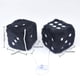 thumbnail image 2 of Par de dados colgantes peludos cuadrados negros de 3 pulgadas con puntos blancos de LYCAQL, 2 of 8