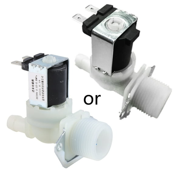 Sinyiin Solenoid Water for Valve 220V/12V/24V Electrical Inlet Solenoid Water for Valve 3/4" Male Thread for Washing Machine Dis