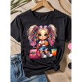 thumbnail image 1 of 1pc Girls' Back to School T-Shirt ages 4-12 - Soft Breathable Cotton everyday Tee with Girls' Graphic - Casual School outfit for Parties, Classroom, Weekend activities - Machine Washable Crew Neck To, 1 of 6
