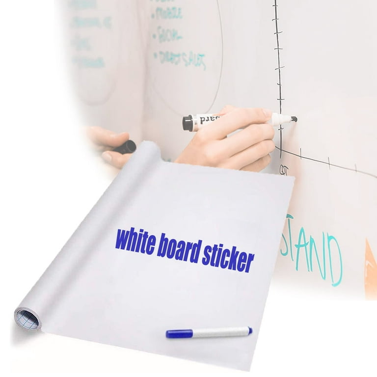 VEELIKE Dry Erase Paper Whiteboard Wallpaper 78.7x17.7 Peel and Stick Whiteboard  Paper for Office Removable Self-Adhesive Glossy White Board Stickers for  Wall Decal Kitchen Kids Room Home 