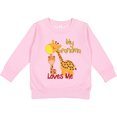 thumbnail image 2 of Inktastic My Grandma Loves Me Giraffe Toddler Sweatshirt, 2 of 4