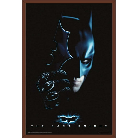 DC Comics Movie - The Dark Knight - Batman with Batarang Wall Poster, 22.375" x 34", Framed