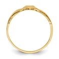 thumbnail image 2 of 14K Yellow Gold Ring Band Themed Polished Ladies Claddagh, Size 8, 2 of 5