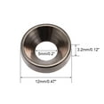 thumbnail image 3 of 10Pcs 12mm x 5mm x 3.2mm Aluminum Alloy Countersunk Washer Gray for Screw Bolt, 3 of 3
