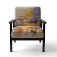 thumbnail image 4 of Designart "composition Fusion IX" Yellow Abstract Collages Upholstered Accent Chair - Modern Arm Chair For Living Room, 4 of 7