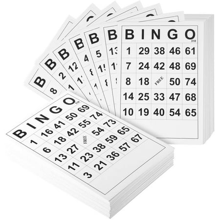 IGUOHAO 60Pcs Bingo Game Card Bingo Paper, Easy to Read Bingo Cards ...